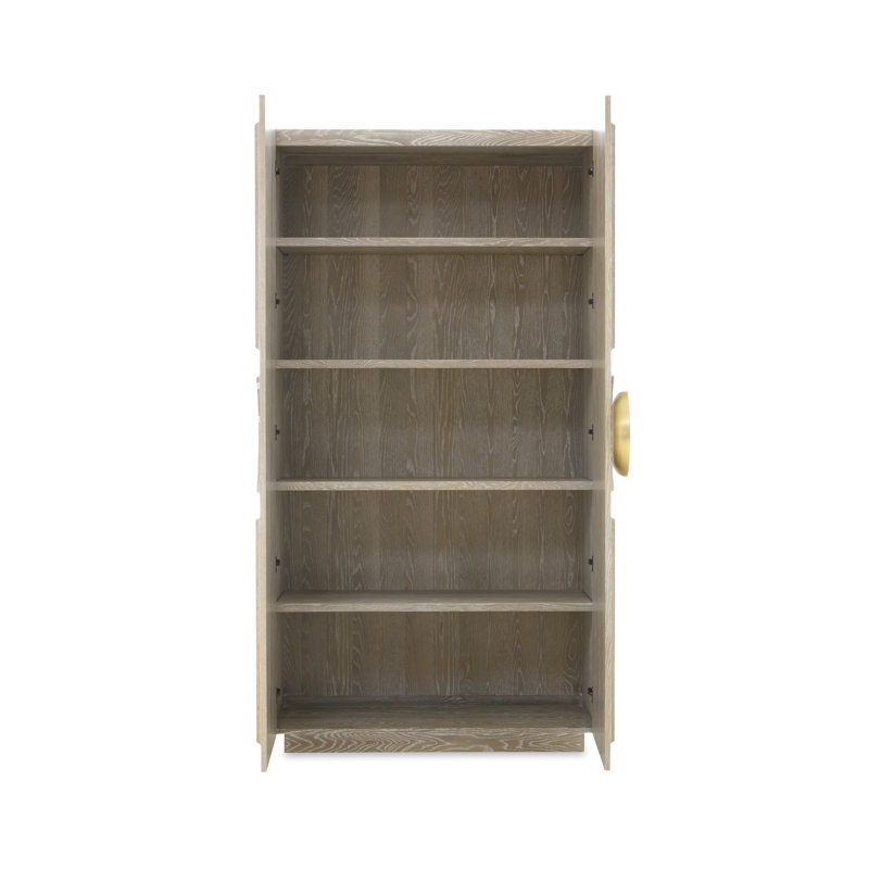 Cadence 2 - Door Solid Wood Armoire, Sand Cerused