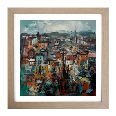City Of Belfast Abstract Expressionism No.2 - Framed Print