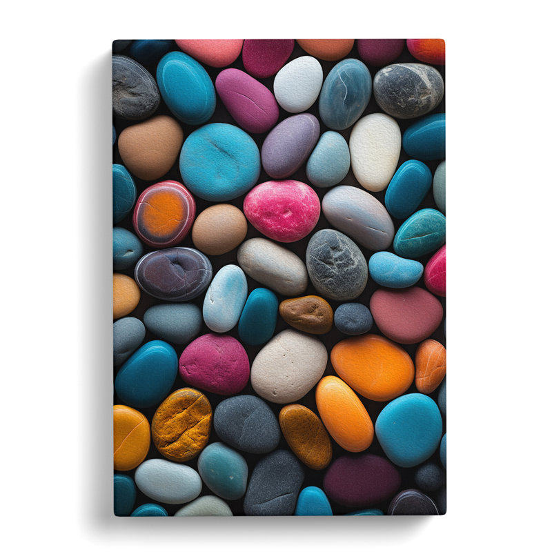 Pebbles Colour Field - Wrapped Canvas, 50cm H x 35cm W x 3cm D