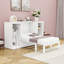 Lit escamotable simple avec tablettes, garde-robe et tiroir