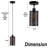 Mini Industrial Black Pendant Light Fixture (D4.72")