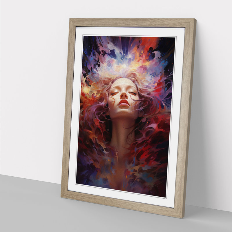 Single Picture Frame Print on Wood, 46cm H x 34cm W, Oak Framed