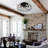 15.7" Matte Black Cage Ceiling Fan 