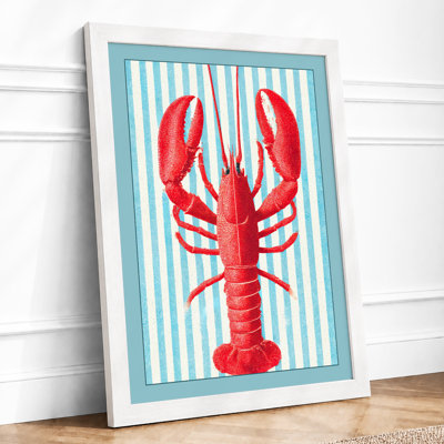 Striped Lobster Modern - Print