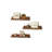 3 Piece Solid Wood Floating Shelf