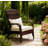 Patio Chair With Cushions And Tall Curved Backrest, Wicker Chair-599552053