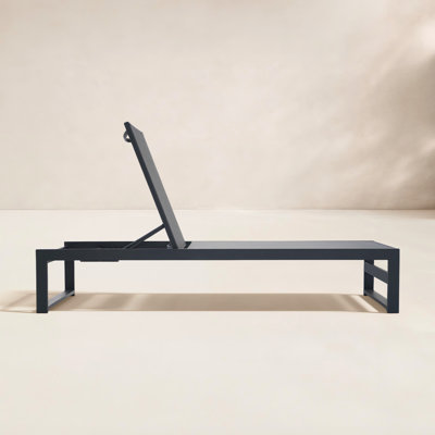 Howe 75" Long Aluminum Outdoor Reclining Chaise Lounge