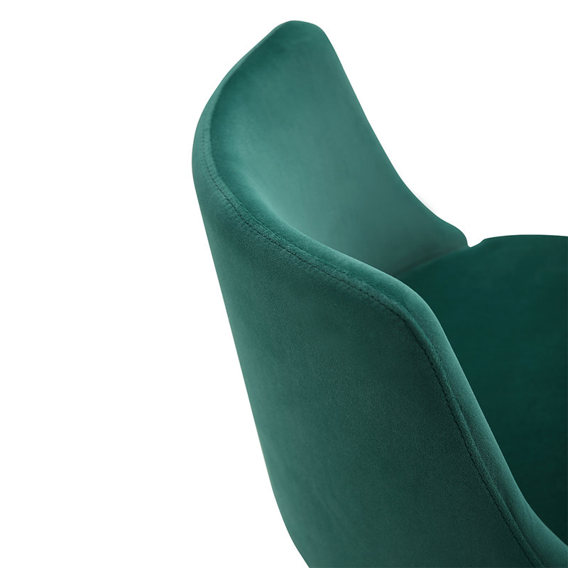 Tabouret tournant à hauteur réglable Viverette, Vert/doré