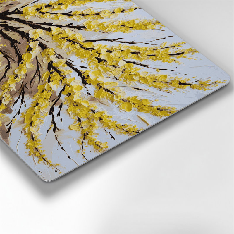 Art mural en métal Botanical Forsythia, H 288 po x l 432 po x P 0,05 po