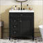 Meuble-lavabo de salle de bain avec lavabo supérieur, meuble de rangement moderne avec 2 tiroirs et un tiroir basculant, meuble-lavabo simple-748931596-748931597