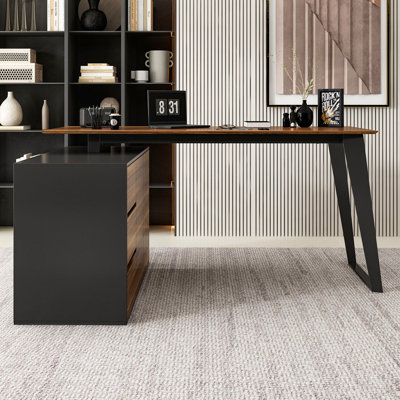 Cirena L-Shaped Desk by Loon Peak