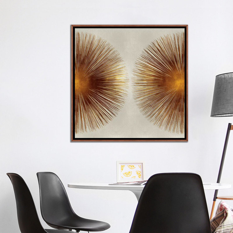 «Bronze Sunburst II» par Abby Young - impression d'art graphique, H 37 po x l 37 po x P 1,5 po