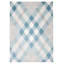 Tapis de couloir gris / bleu en polyester tissé à plat 2 pi 6 po x 8 pi Mazuri-917238815