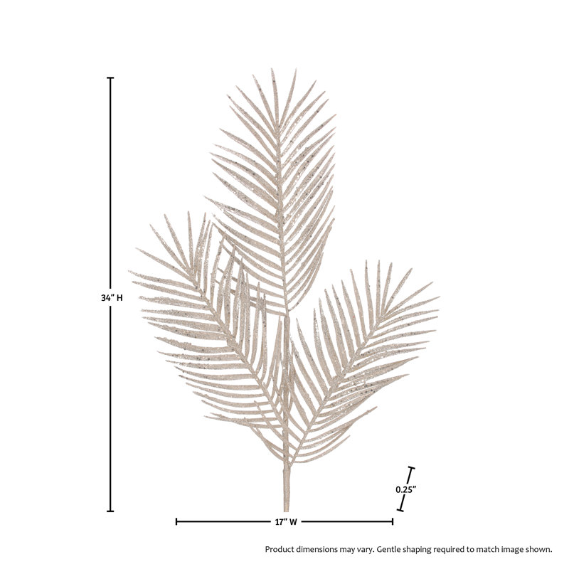 Trois feuilles de palmier mica 34 po
