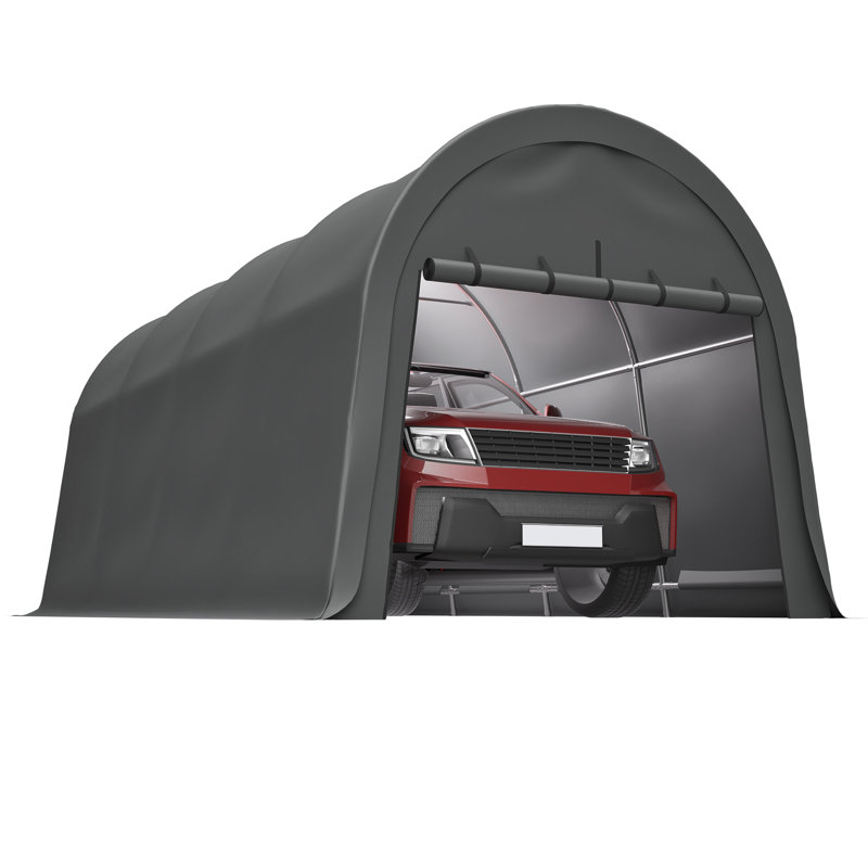 Anti-Snow 10X20 FT Carport, Commercial Grade Heavy Duty Portable Garage Canopy With Steel Frame & Vented Roof, Waterproof Outdoor Storage Shed For Vehicle, Boat, RV