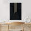 Motif géométrique noir sur fond gris à rayures, formes abstraites et minimalistes, décoration murale nordique contemporaine sur toile-97558822-97558824-119460984