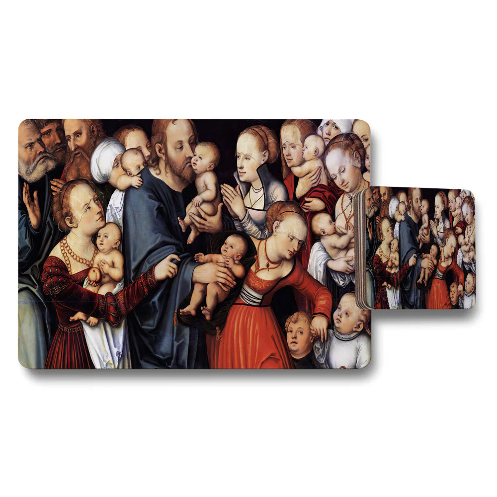 Placemat And Coaster Set Featuring Renaissance Masterpiece