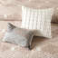Housse de couette double / grand en coton rose, géométrique, 2 taies décoratives standards