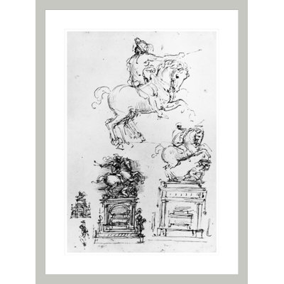 Study for the Trivulzio Monument by Leonardo da Vinci -Framed Giclee Print
