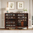 Shoe Storage Cabinet With Adjustable Shelves, Set Of 2