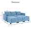 Canapé confortable avec repose-pieds triple Marchelo-1283032313