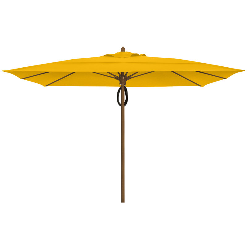 Parasol de marché carré 10 pi Prestige, Bronze champagne, Jaune tournesol