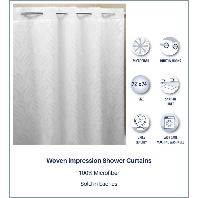 Arnesha Shower Curtain with Liner Included