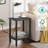 Nightstand For Small Spaces, 2-Tier Storage Shelf For Small Spaces, 2 Pieces Charcoal Grey