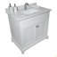 Dessus de meuble-lavabo en pierre Carrara