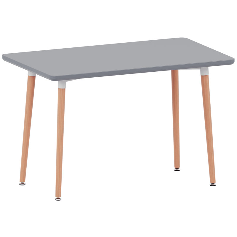 Braydon Beech Solid Wood Base Dining Table, Grey
