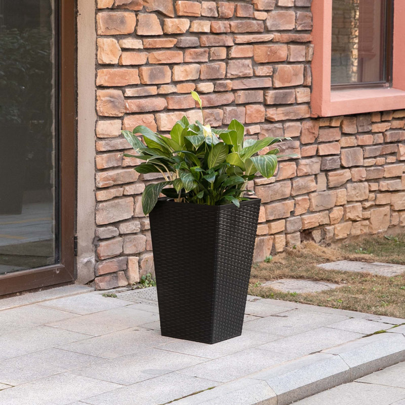 Ensemble attrayant de trois jardinières pour divers environnements, améliorant votre espace, Noir