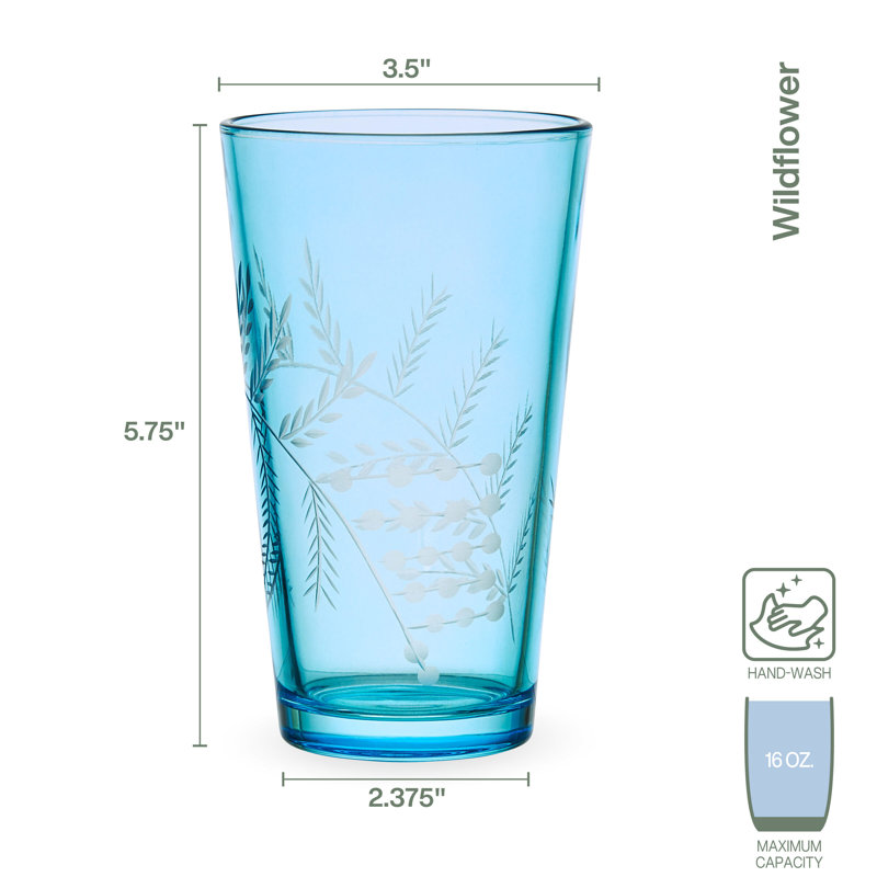 Verres à gin Wildflower, 16, Bleu