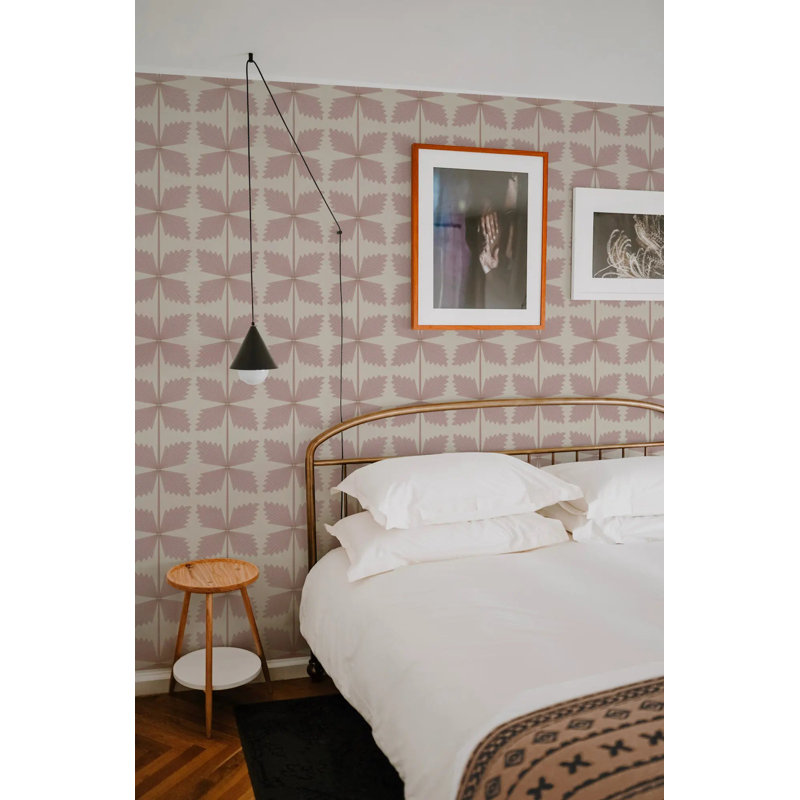 Palmetto - Wallpaper, Deco Pink, Peel & Stick