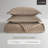 -Piece Queen Velvet Bedding Sets, Taupe Polyester Coverlet, Modern Home