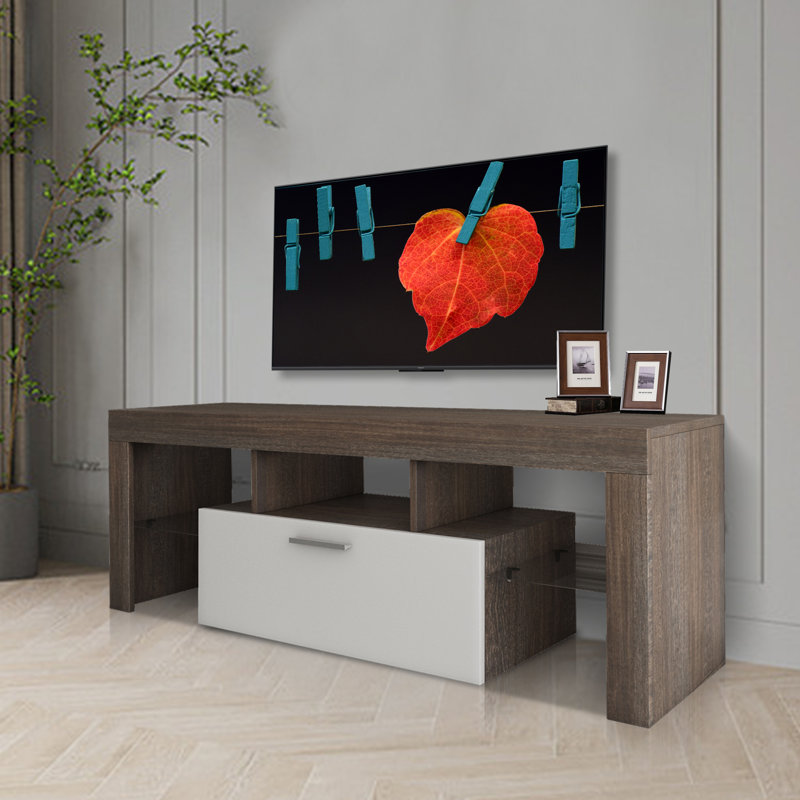 Meuble télé pour téléviseur de 50 po ou moins, Blanc chalet