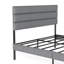 Structure de lit simple tapissier moderne avec tête de lit, sans sommier, rangement sous le lit 14 po