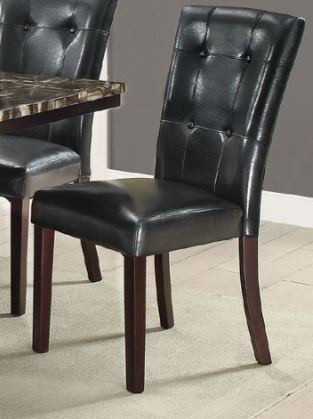 Chaise de salle à manger rembourrée Upshaw, Noir