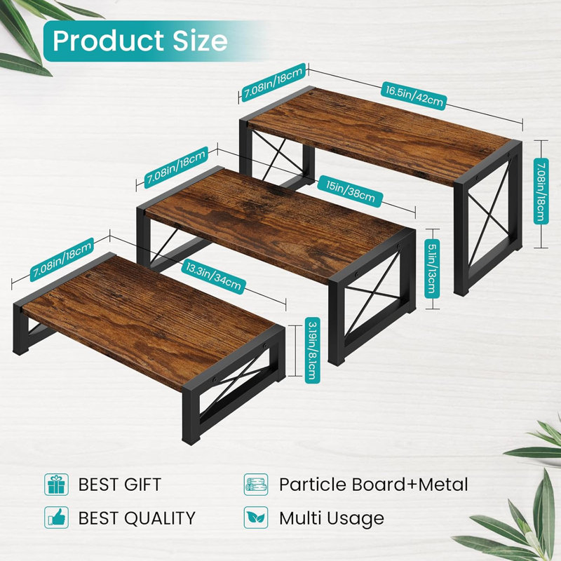 Présentoir à petits gâteaux 3 niveaux et présentoirs en bois
