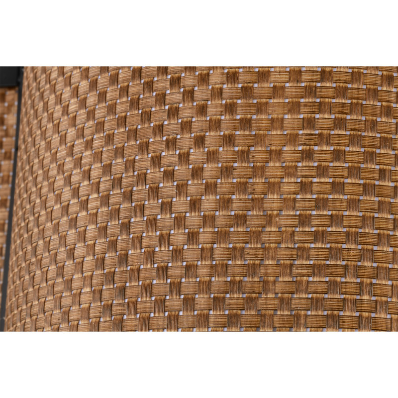 Modern Woven Rattan Semi-flush Mount Ceiling Light – 6-light Black Metal Drum Fixture With Boho Chic Style