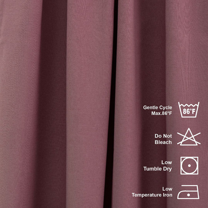 Rideau décoratif obscurcissant très long et très large LAXTON, Rose, L 52 po x L 63 po