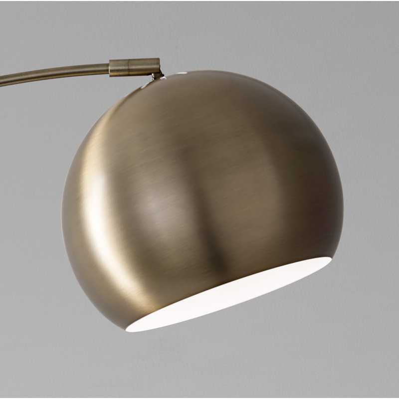 Lampe sur pied arquée 78 po Georgia, Laiton antique