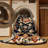 Machine Washable Art Deco Brown Area Rug-237479293