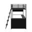 Lit mezzanine en métal avec DEL, bureau et tablettes-1358607176