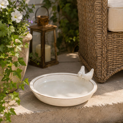 Bol pour bain d'oiseaux en céramique 11,8 po