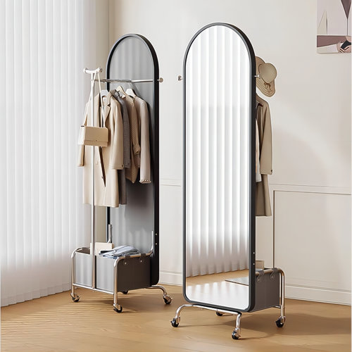 Recon Furniture 17.72'' Stainless Steel Rolling Clothes Racks /Garment ...