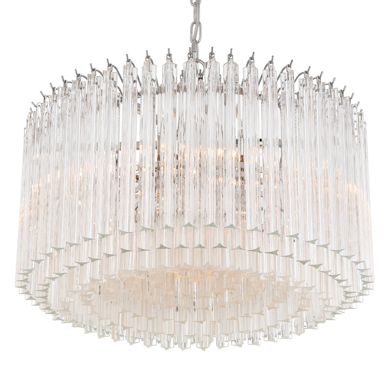 Milly 7 Light Chandelier, Nickel