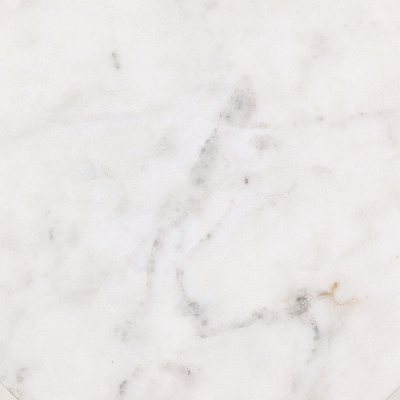 Rachael Marble End Table, White