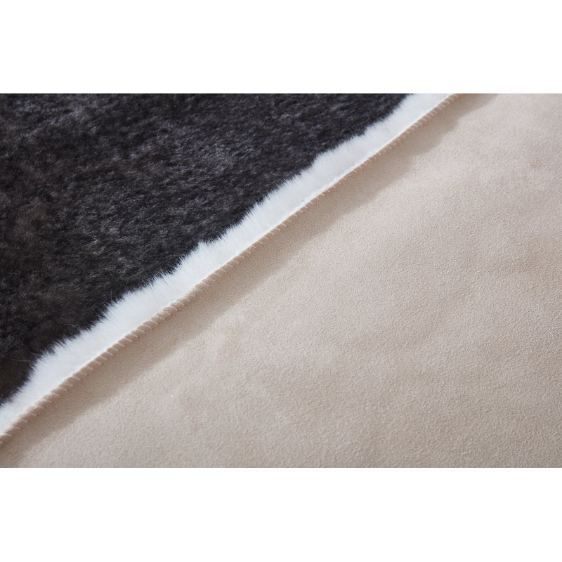 Tapis gris à poils longs Avants