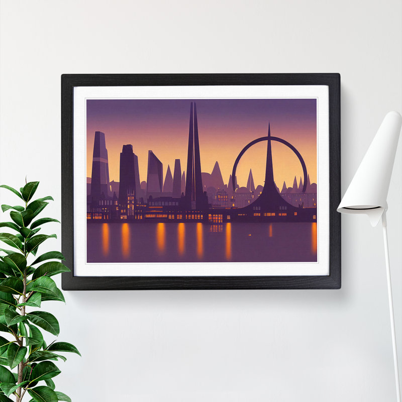 City Skyline Vol.4 - Framed Print, Black Framed, 34cm H x 46cm W x 2cm D