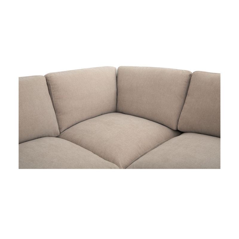 Cates Dream Modular Sectional Dark Green, Beige Polyester